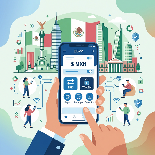 App BBVA México — banca móvil con transferencias SPEI, CoDi y tarjeta digital